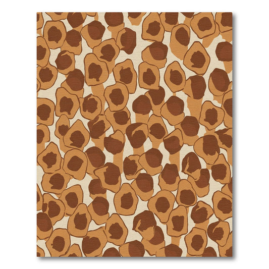 Caramel Brown Abstract Spots Rug