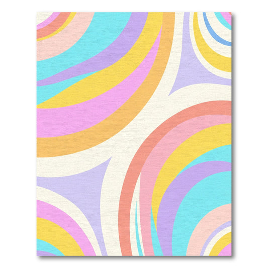 Pastel Swirl Arch Composition Rug