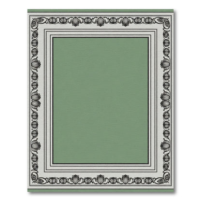 Art Nouveau Green Floral Frame Rug