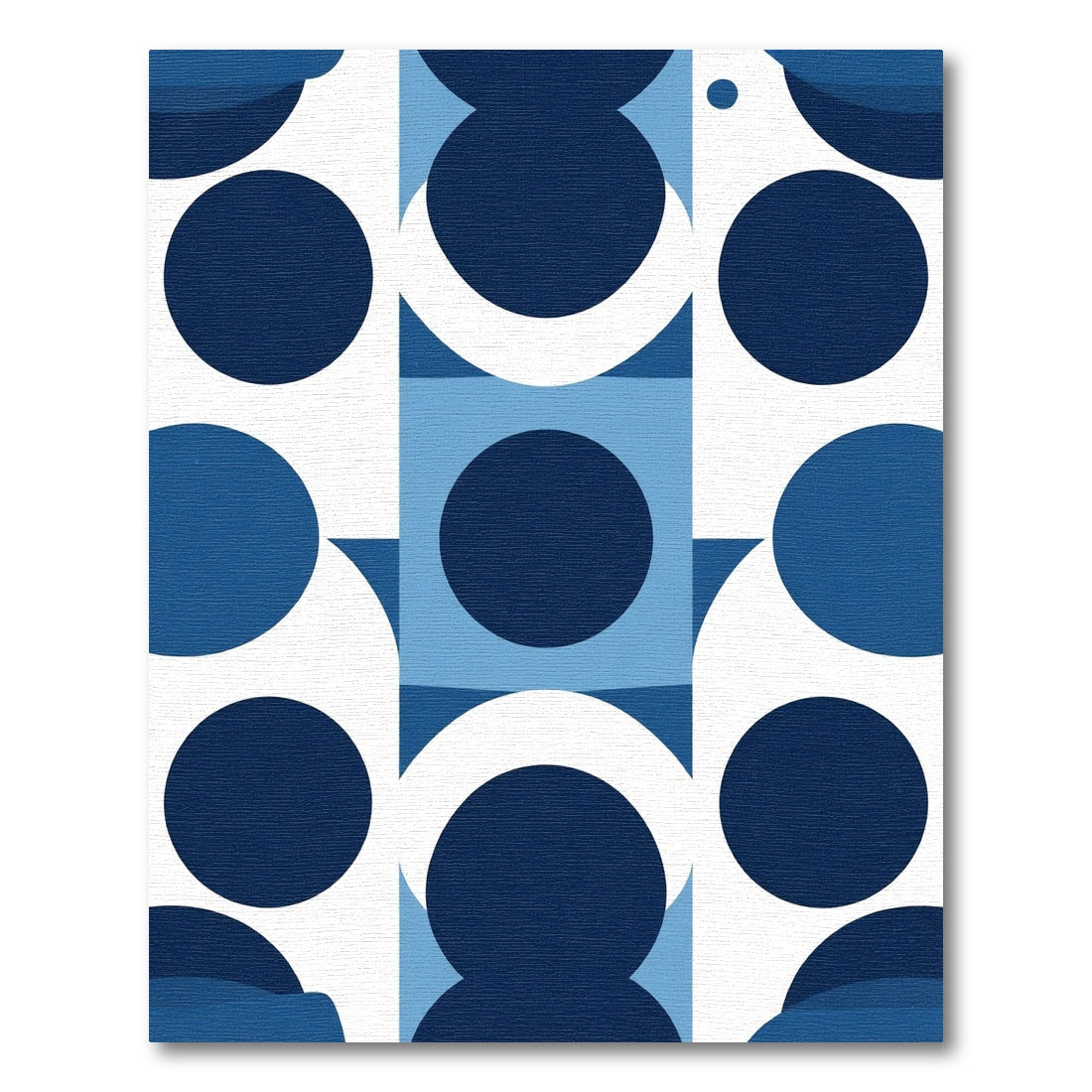 Deep Blue Abstract Circles Composition Rug