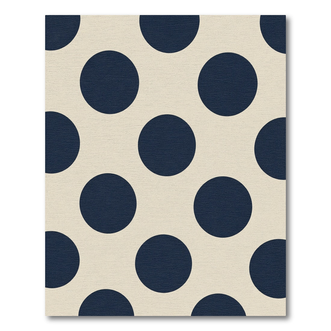 Navy Blue Classic Polka Dot Rug