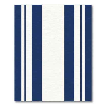 Classic Navy White Stripe Rug