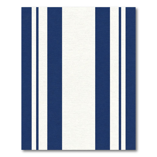 Classic Navy White Stripe Rug