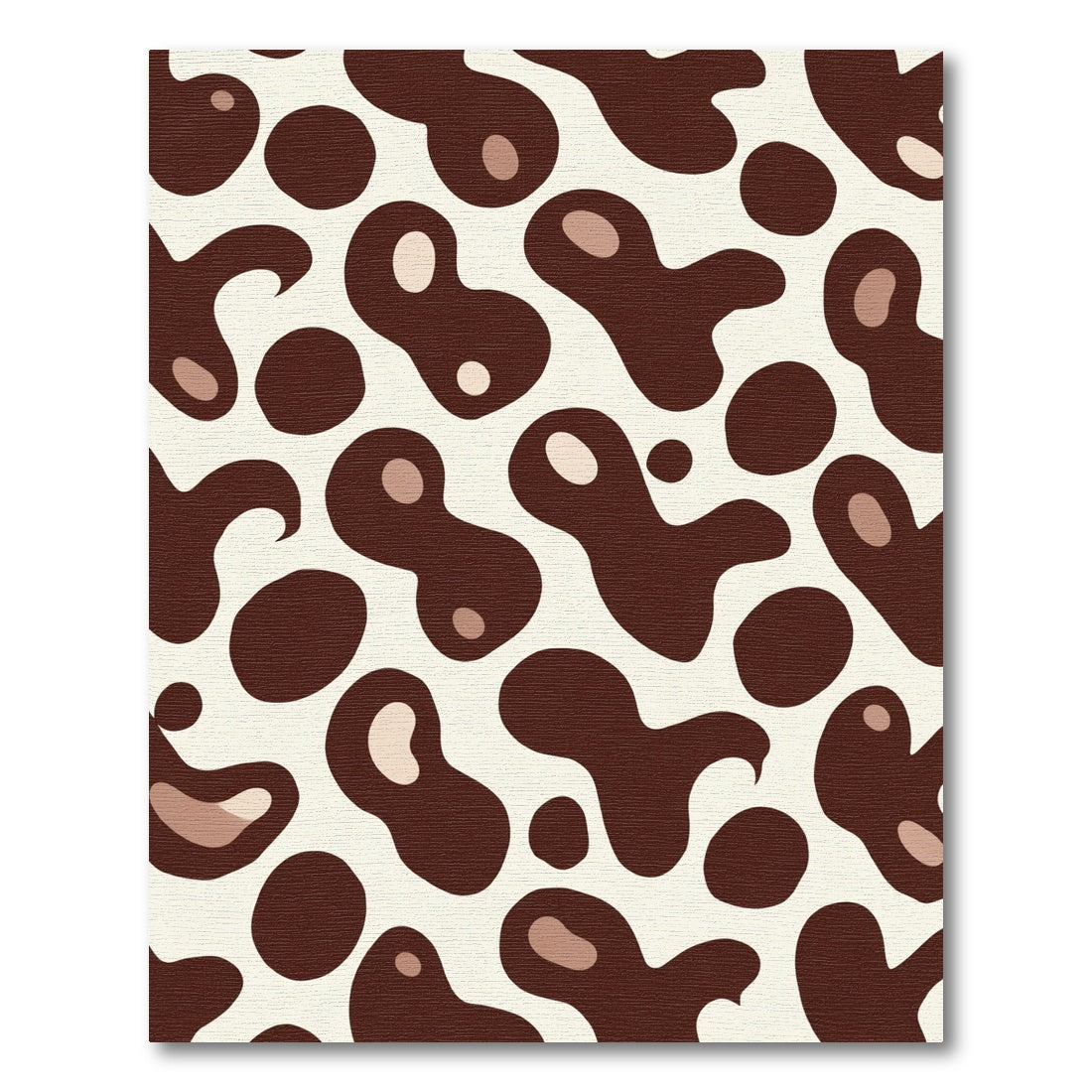 Brown White Blob Abstract Rug