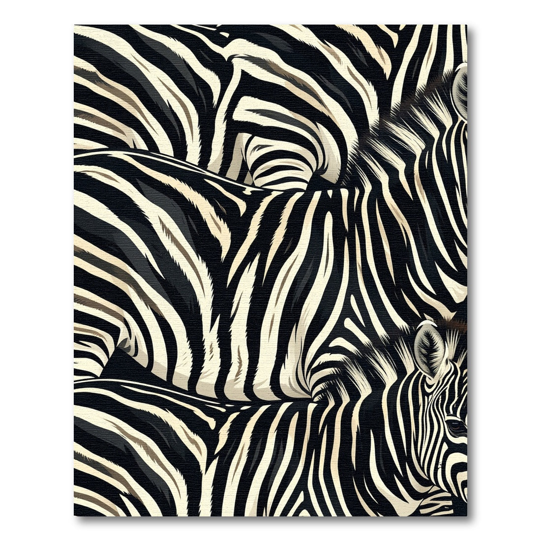Black White Zebra Stripes Rug