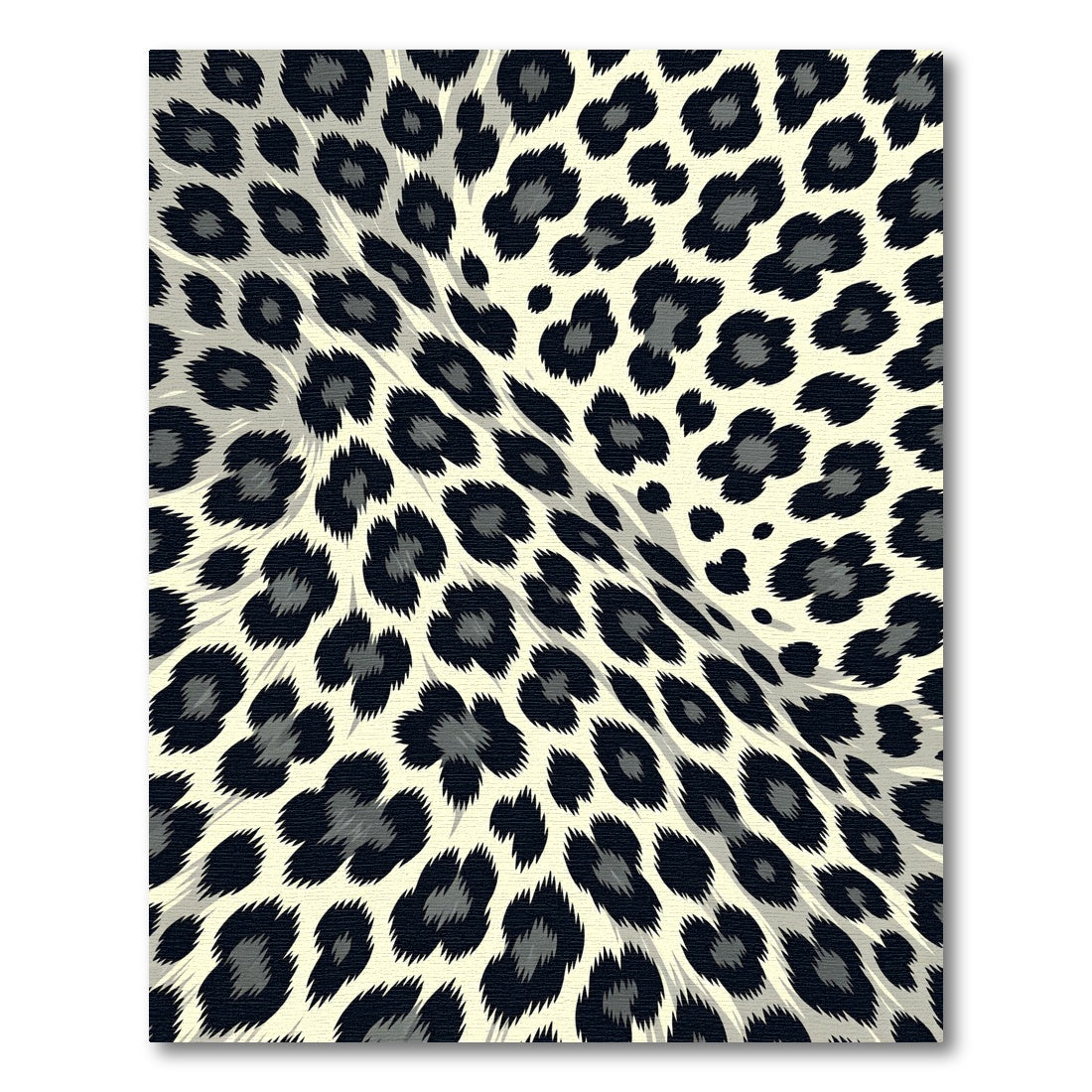 Bold Monochrome Leopard Animal Skin Rug