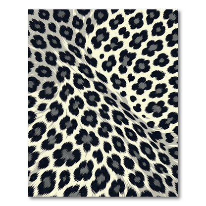 Bold Monochrome Leopard Animal Skin Rug