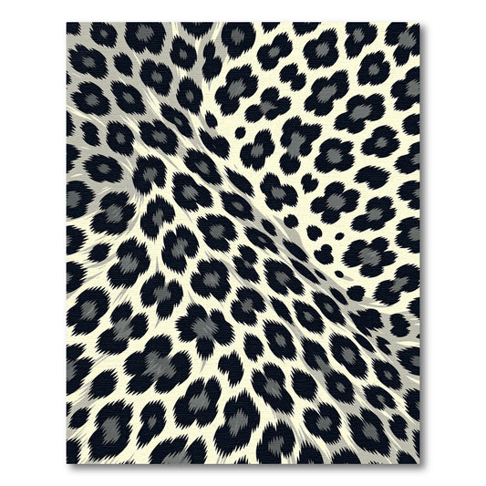 Bold Monochrome Leopard Animal Skin Rug