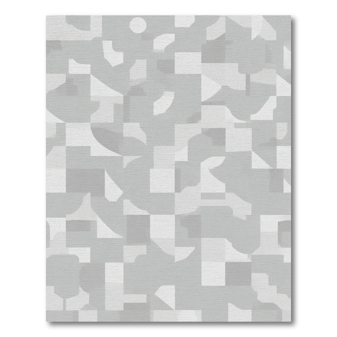 Abstract Gray Geometric Composition Rug