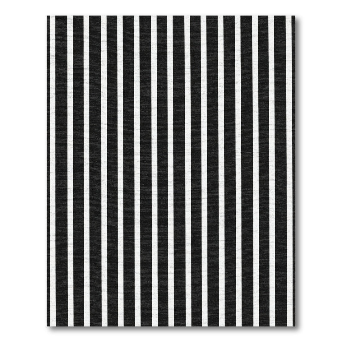 Crisp Black White Vertical Stripes Rug
