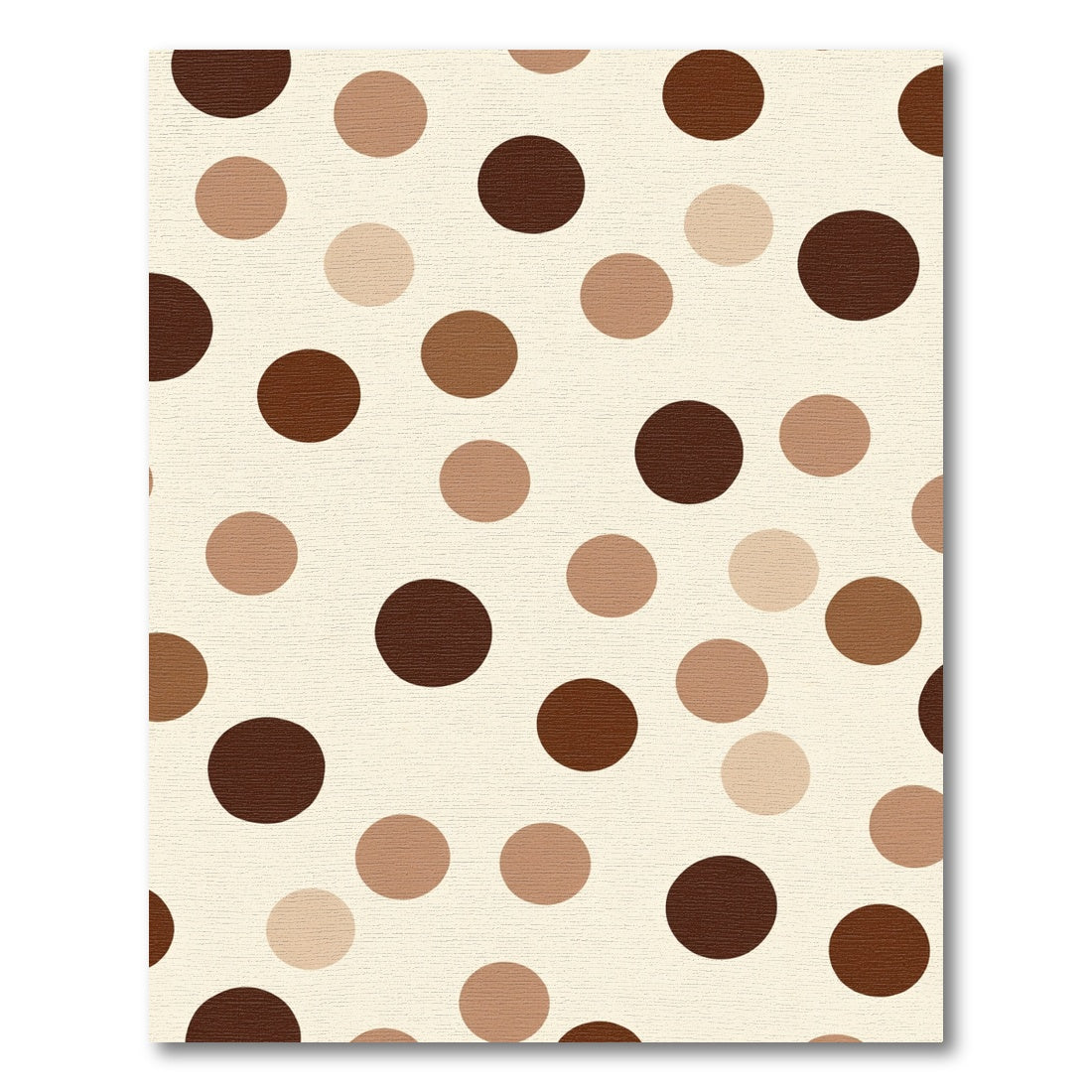 Brown Polka Dot Circle Composition Rug