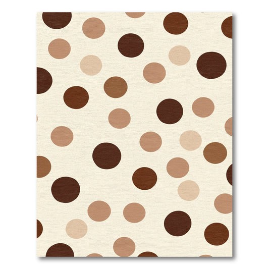 Brown Polka Dot Circle Composition Rug