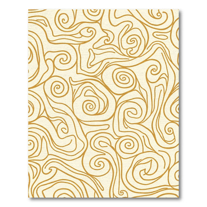 Golden Swirl Organic Flow Rug