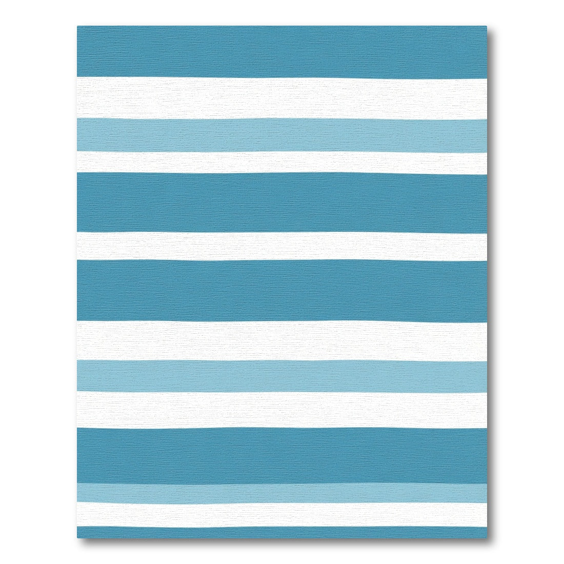 Coastal Blue and White Striped Rug