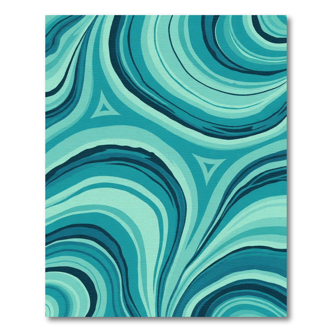 Aqua Swirl Marble Flow Rug