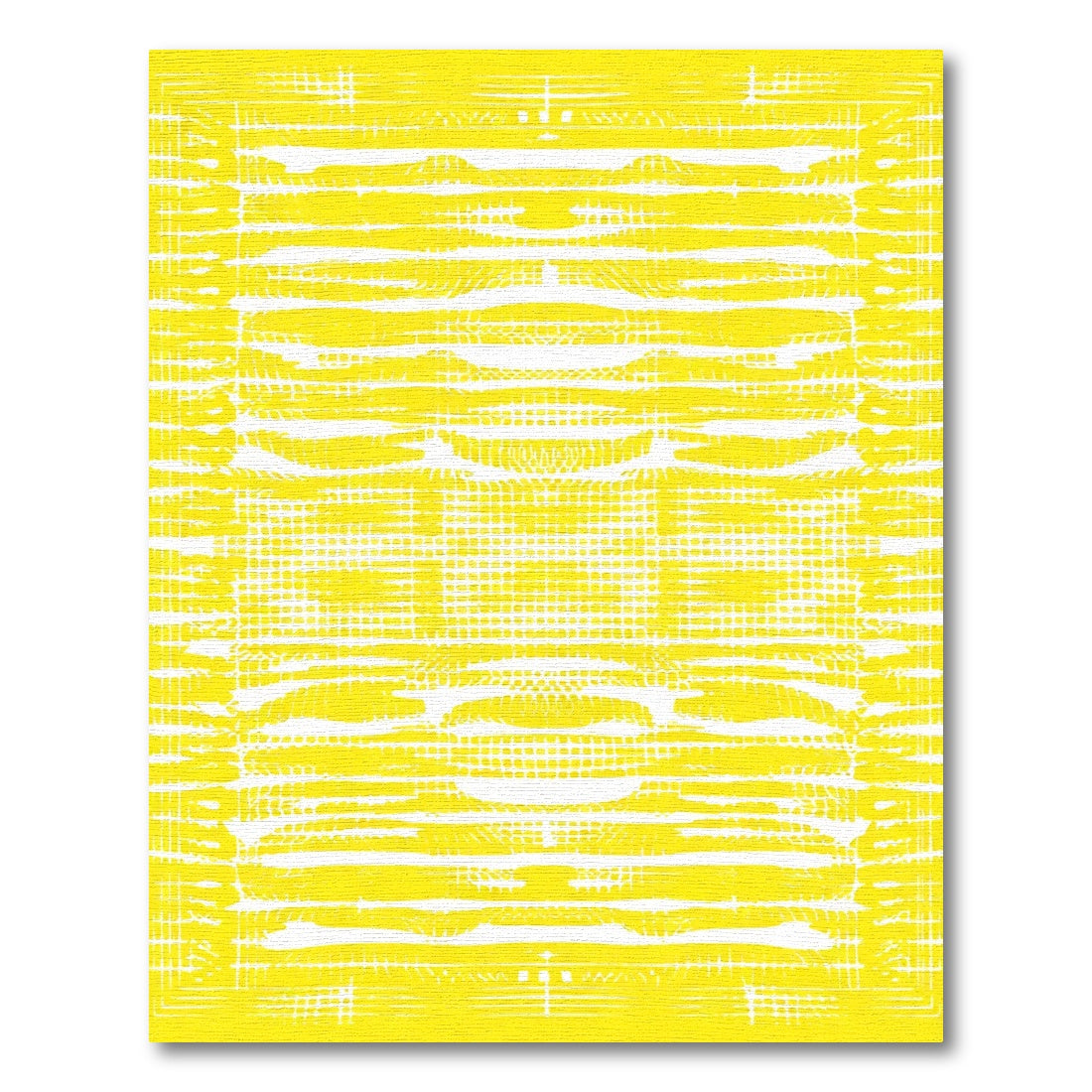 Vibrant Yellow Horizontal Texture Rug