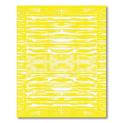 Vibrant Yellow Horizontal Texture Rug