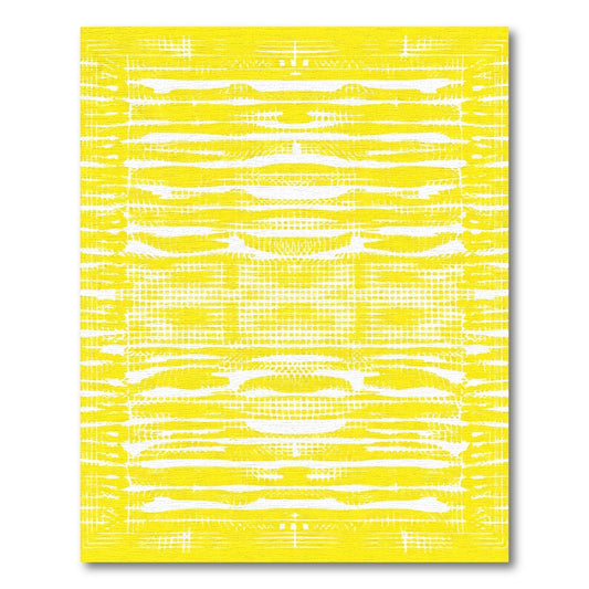 Vibrant Yellow Horizontal Texture Rug