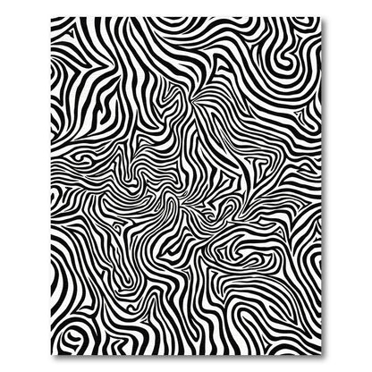 Monochromatic Black White Zebra Stripes Rug