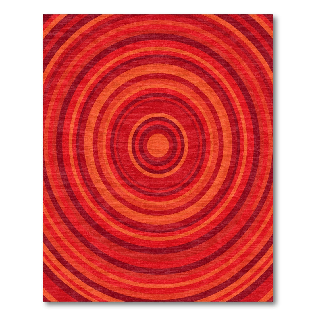 Crimson concentric circles gradient Rug