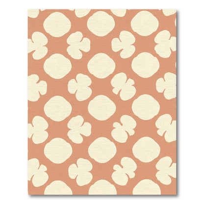 Crimson Clover Petal Geometric Rug