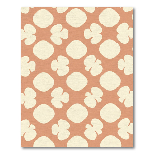 Crimson Clover Petal Geometric Rug