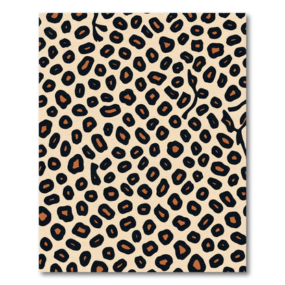 Bold Black Tan Leopard Spot Rug