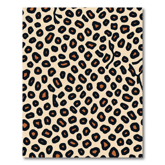 Bold Black Tan Leopard Spot Rug