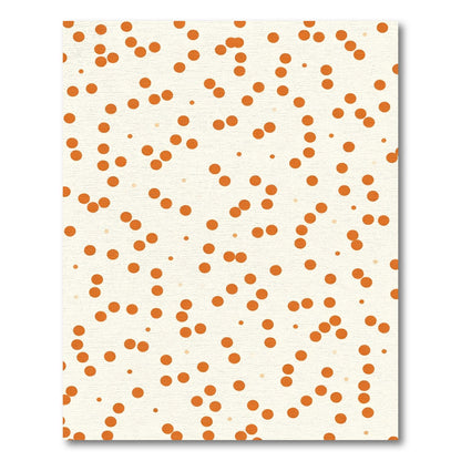Orange Dot Scattered Cream Field Rug