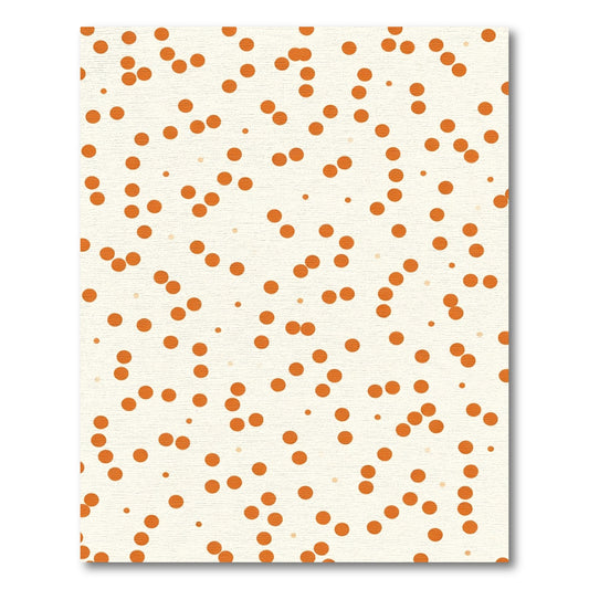 Orange Dot Scattered Cream Field Rug