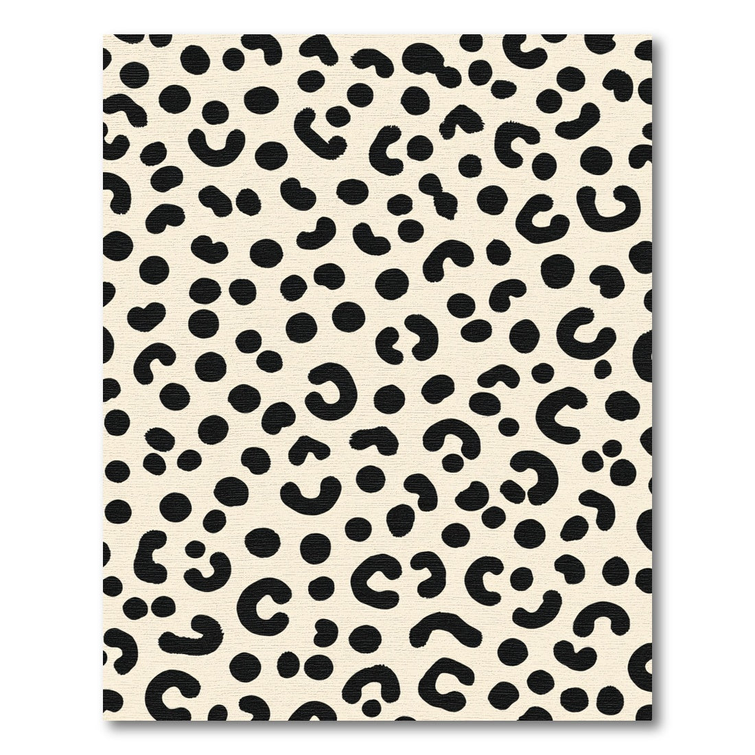 Black Spots On Cream Leopard Texture Rug