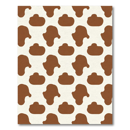 Brown Cream Spot Blotch Rug