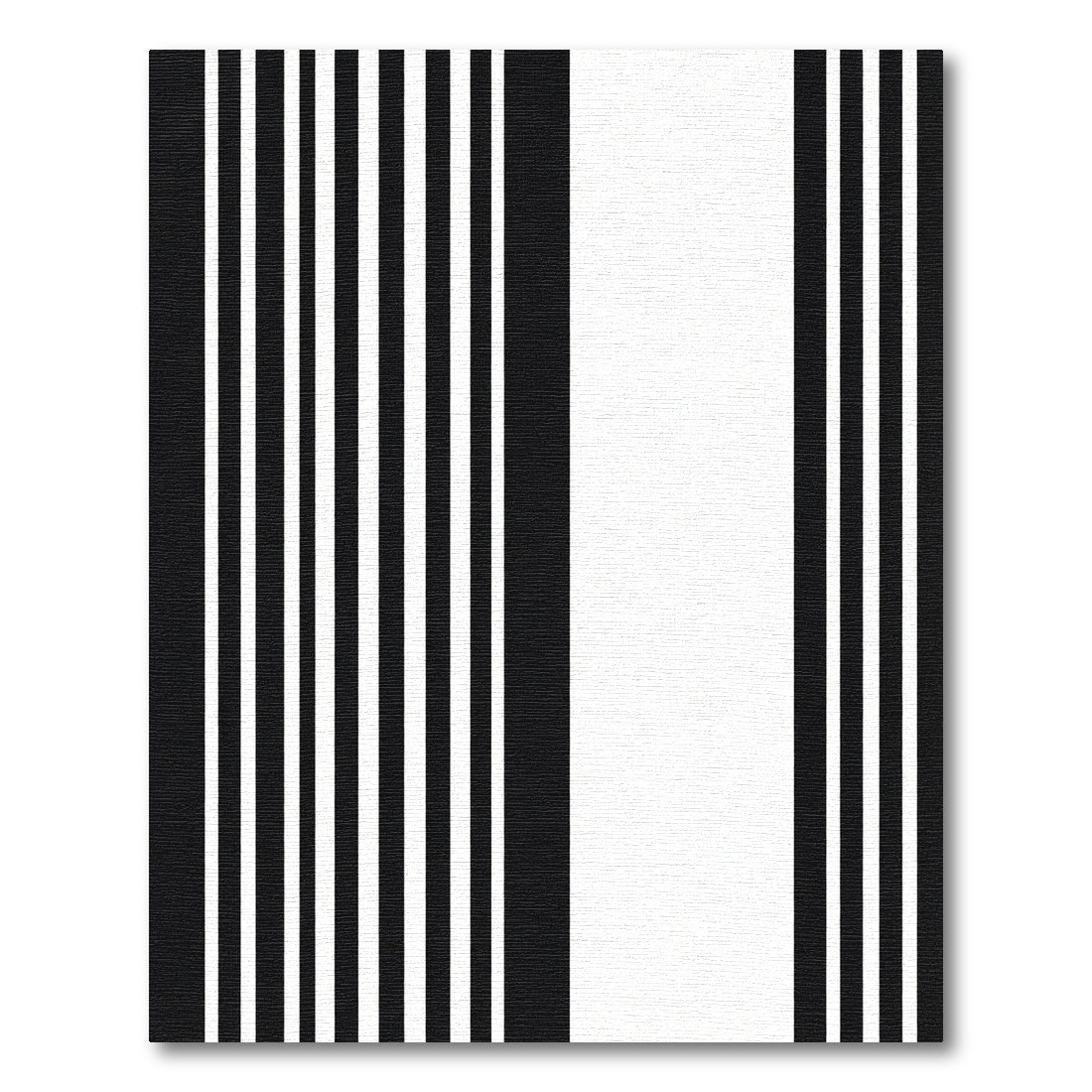 Sharp Graphic Black And White Bars Rug