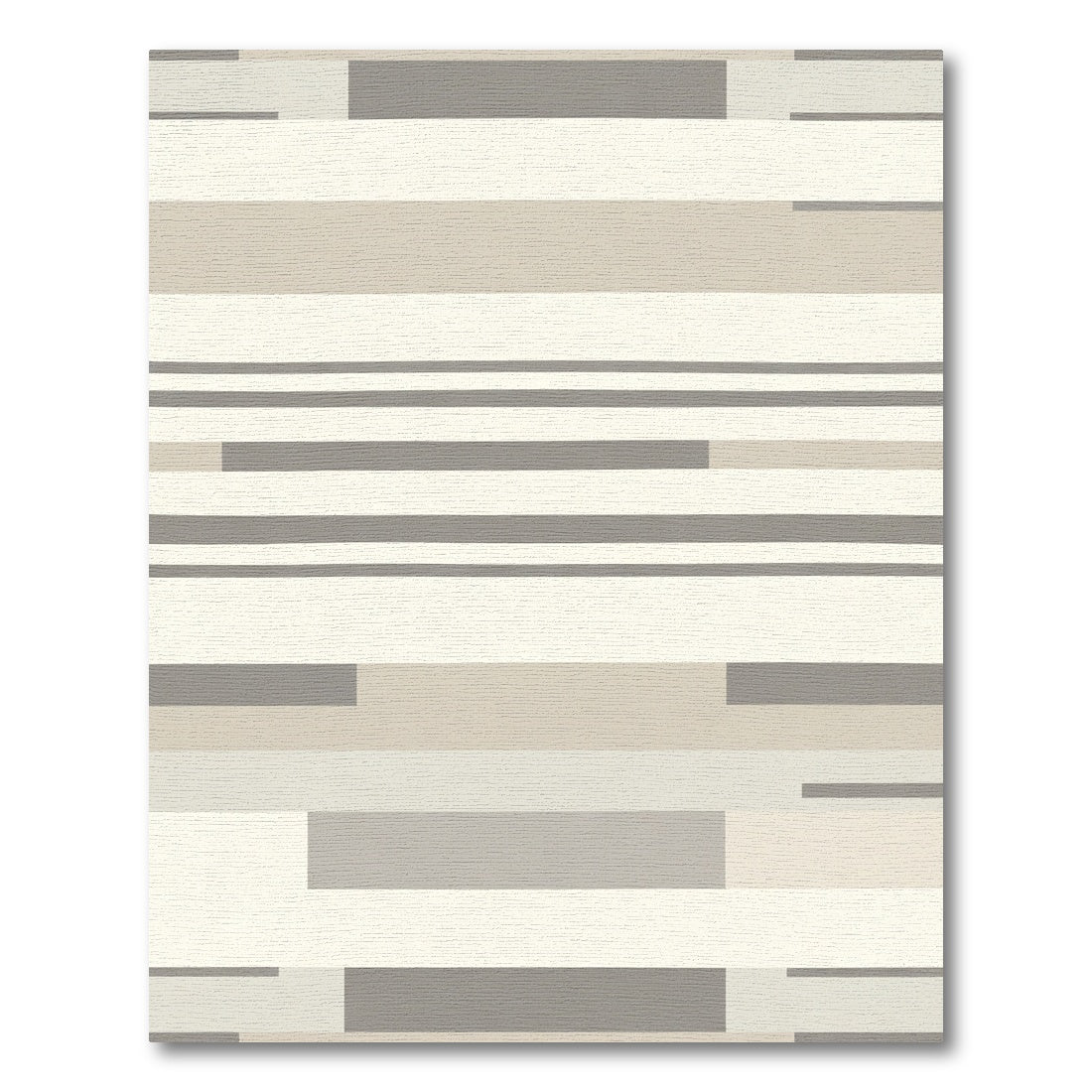 Neutral Earthy Tones Abstract Stripe Rug