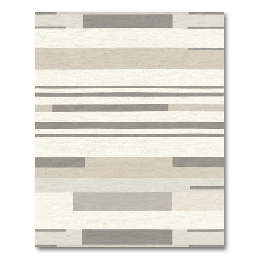 Neutral Earthy Tones Abstract Stripe Rug