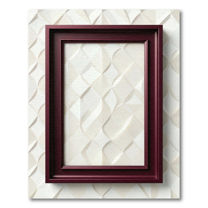 Deep Crimson 3D Geo Embossed Relief Rug