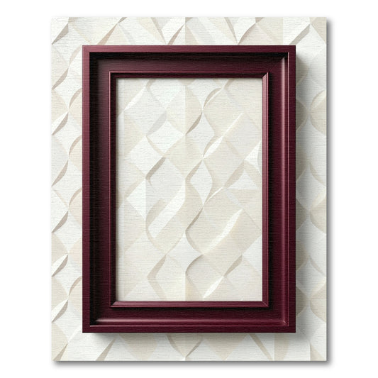 Deep Crimson 3D Geo Embossed Relief Rug