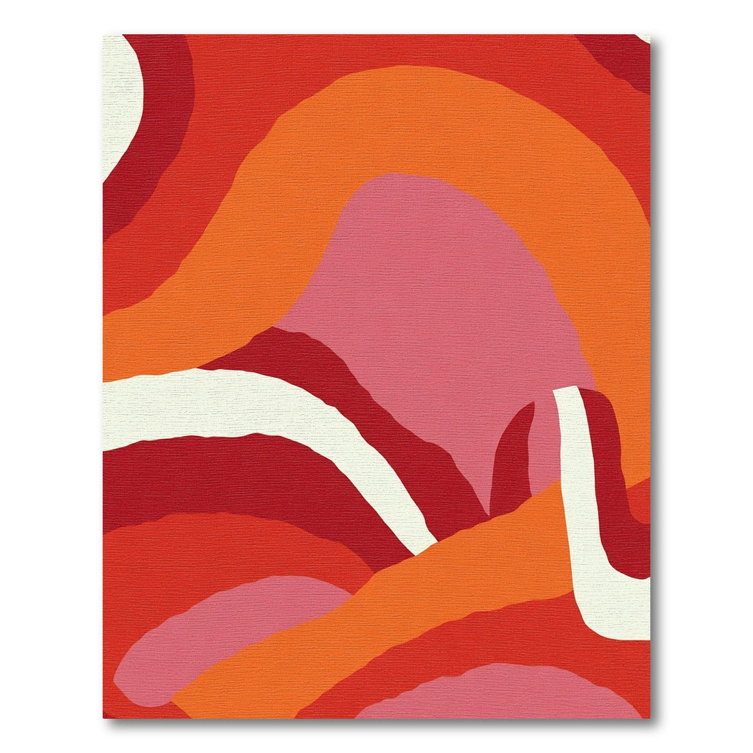 Warm Abstract Wave Rug