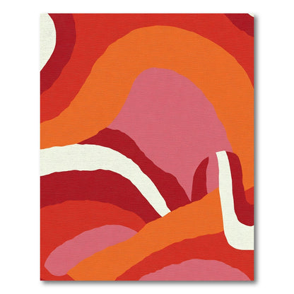 Warm Abstract Wave Rug