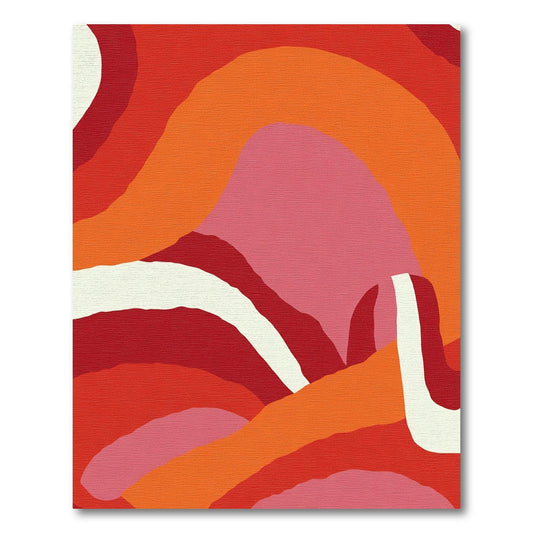 Warm Abstract Wave Rug