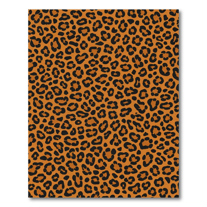 Classic Orange Black Leopard Spots Rug