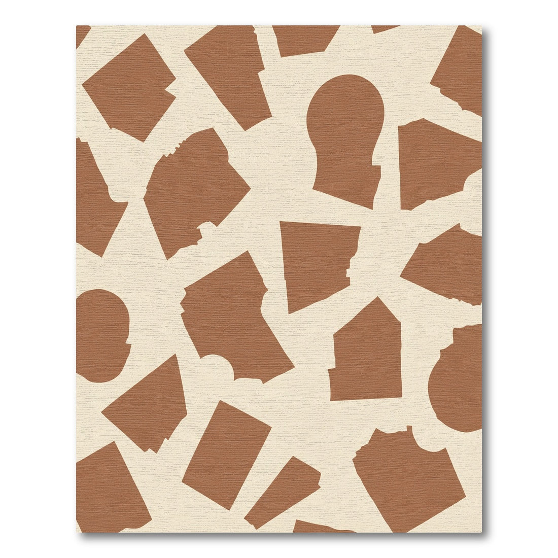 Brown and Cream Abstract Shards Rug