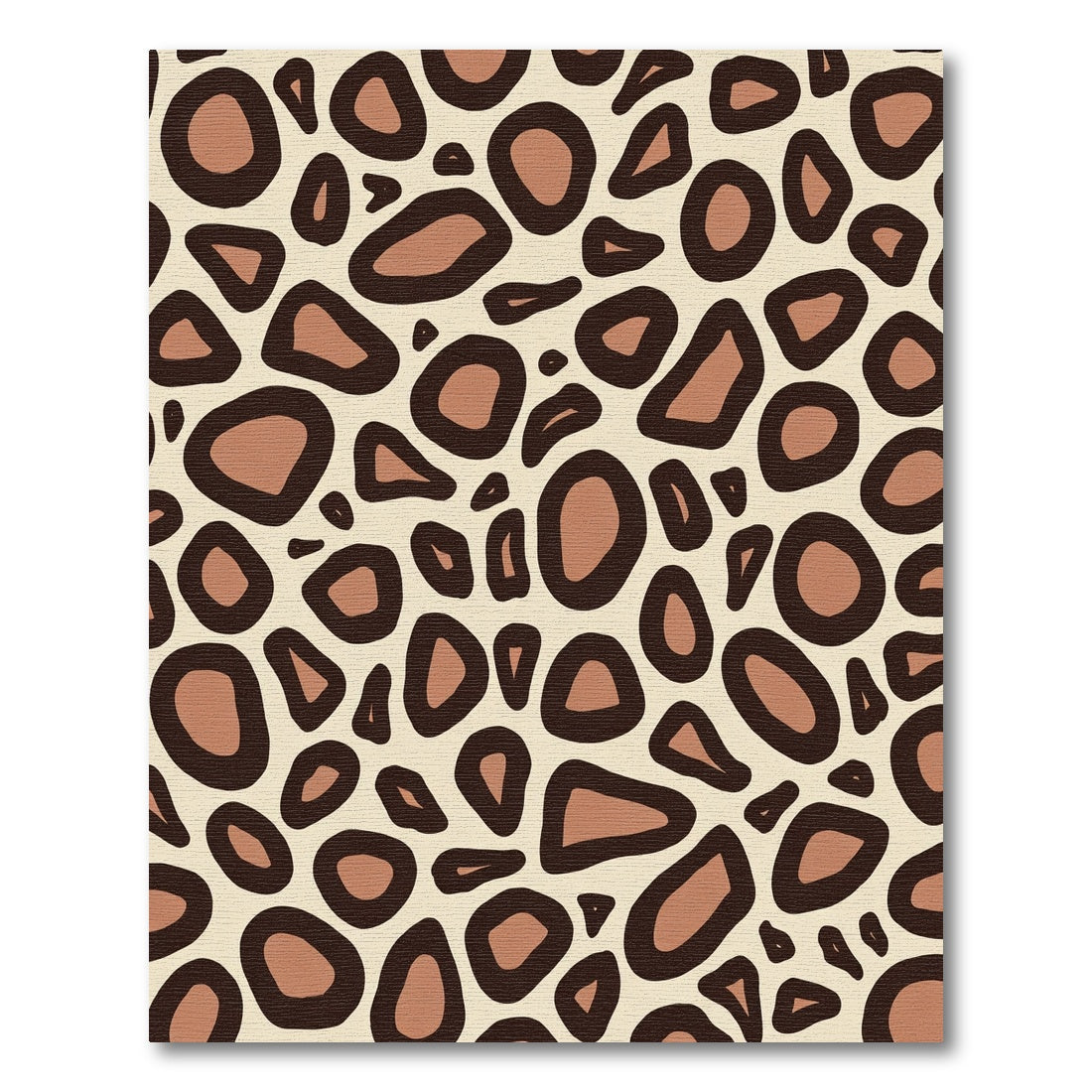 Brown Cream Organic Spots Rug