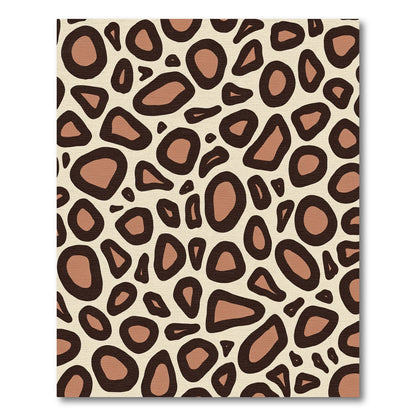 Brown Cream Organic Spots Rug