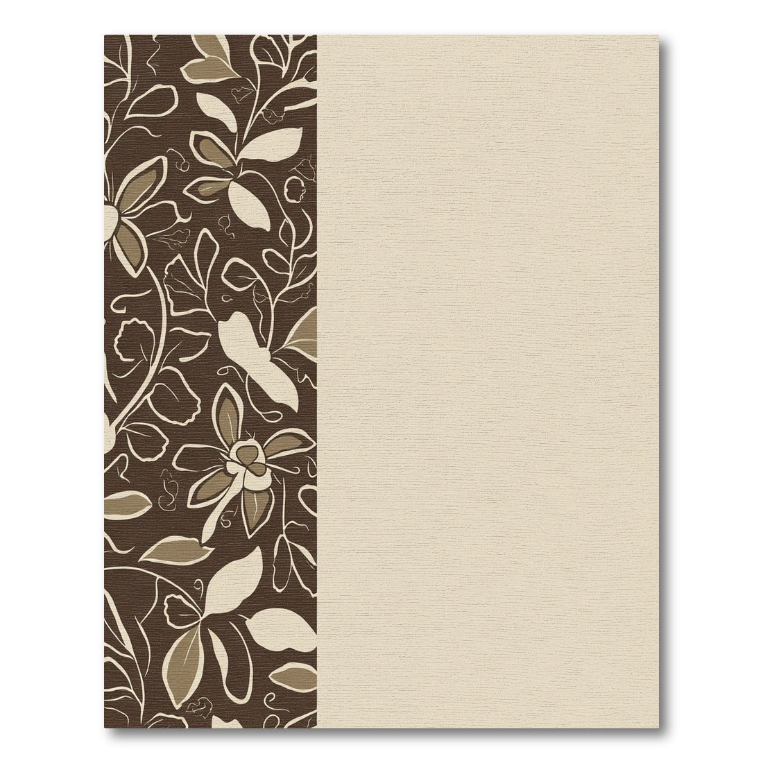 Brown Floral Vines with Cream Accents Rug