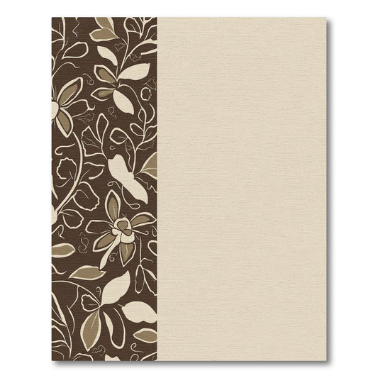 Brown Floral Vines with Cream Accents Rug