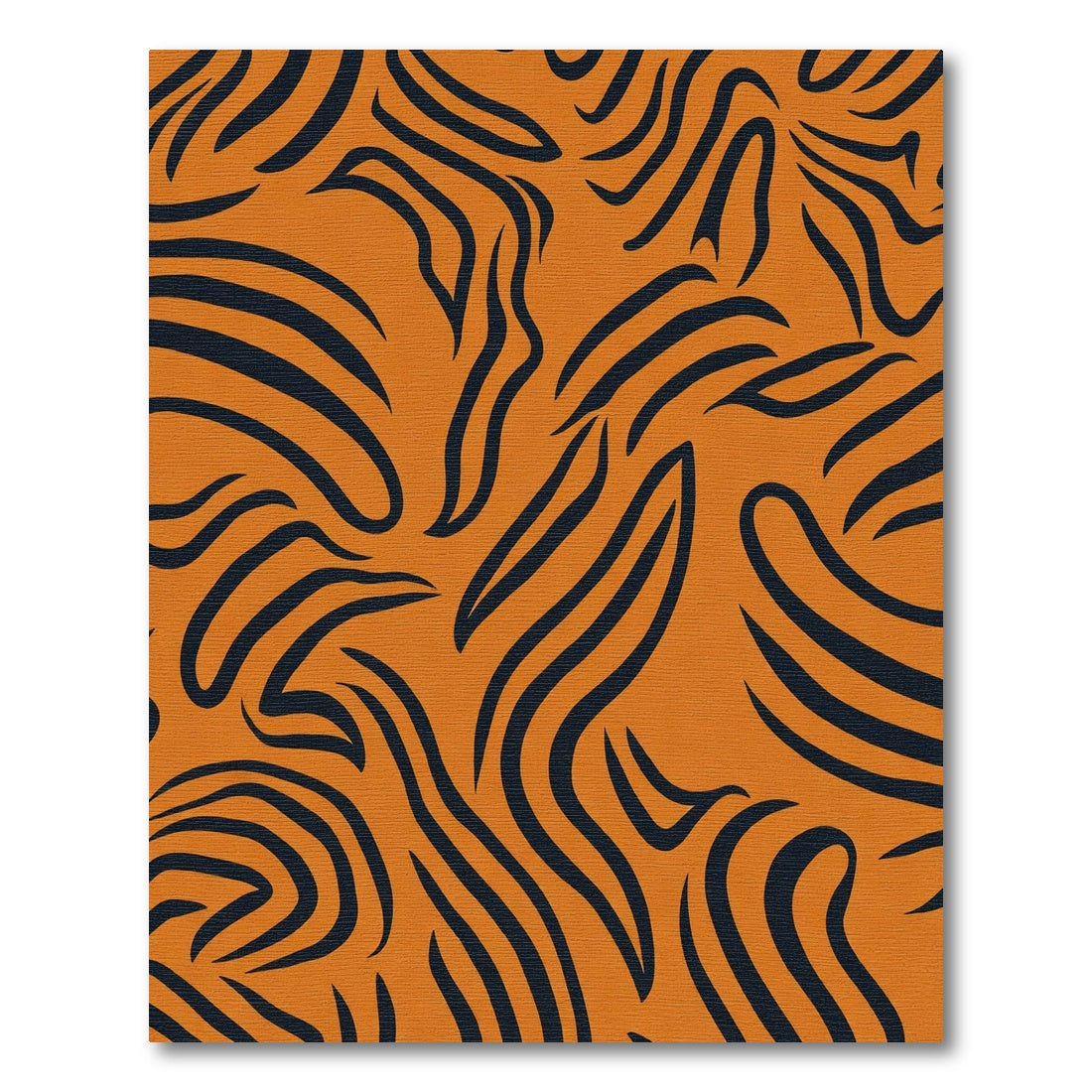Bold Orange Black Animal Stripe Rug