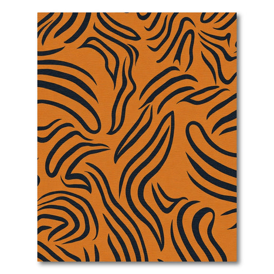 Bold Orange Black Animal Stripe Rug