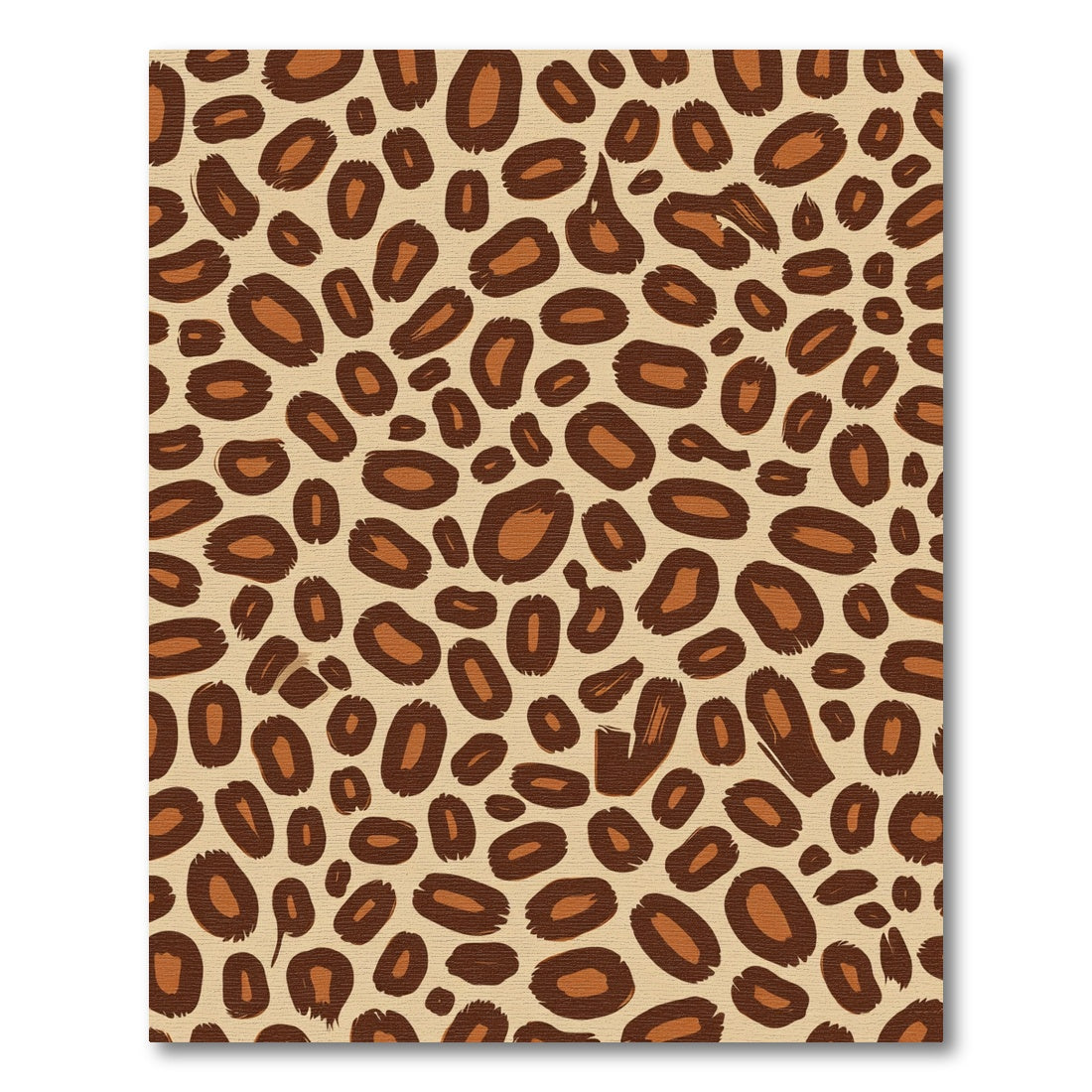 Brown Tan Animal Print Spots Rug