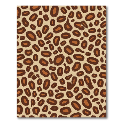 Brown Tan Animal Print Spots Rug